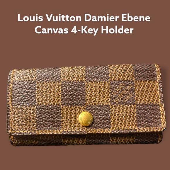 Louis Vuitton Accessories - Louis Vuitton Damier Ebene Canvas Trifold 4-Ring Key Holder- Vintage